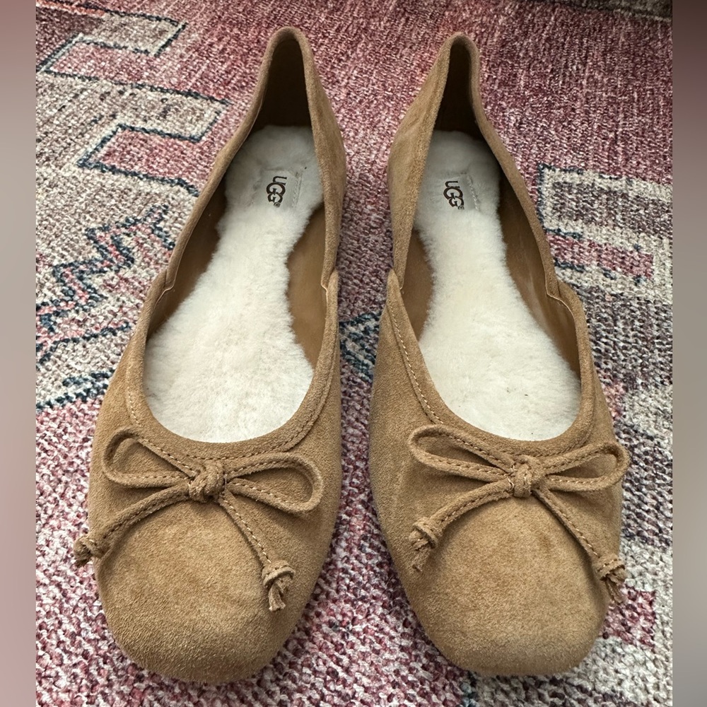 NWT UGG Lena Ballet Flats with Shearling Lining
